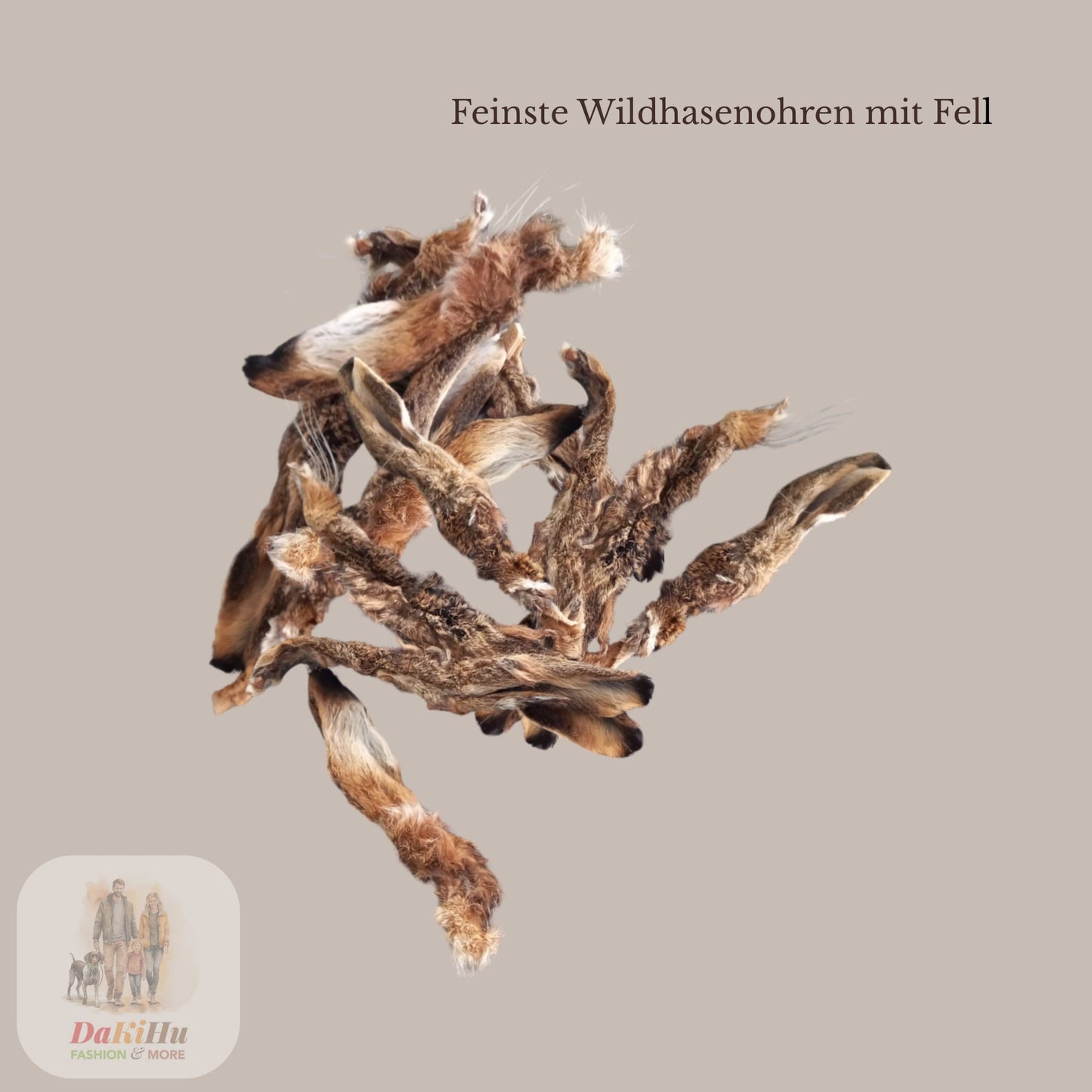 Probierpaket "Schaschlik-Spieß / Wildhasenohren mit Fell / Ziegenohren mit Fell / Ochsenziemer-Abschnitte Bundle"